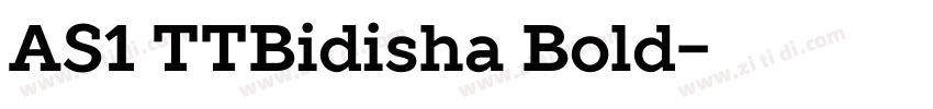 AS1 TTBidisha Bold字体转换